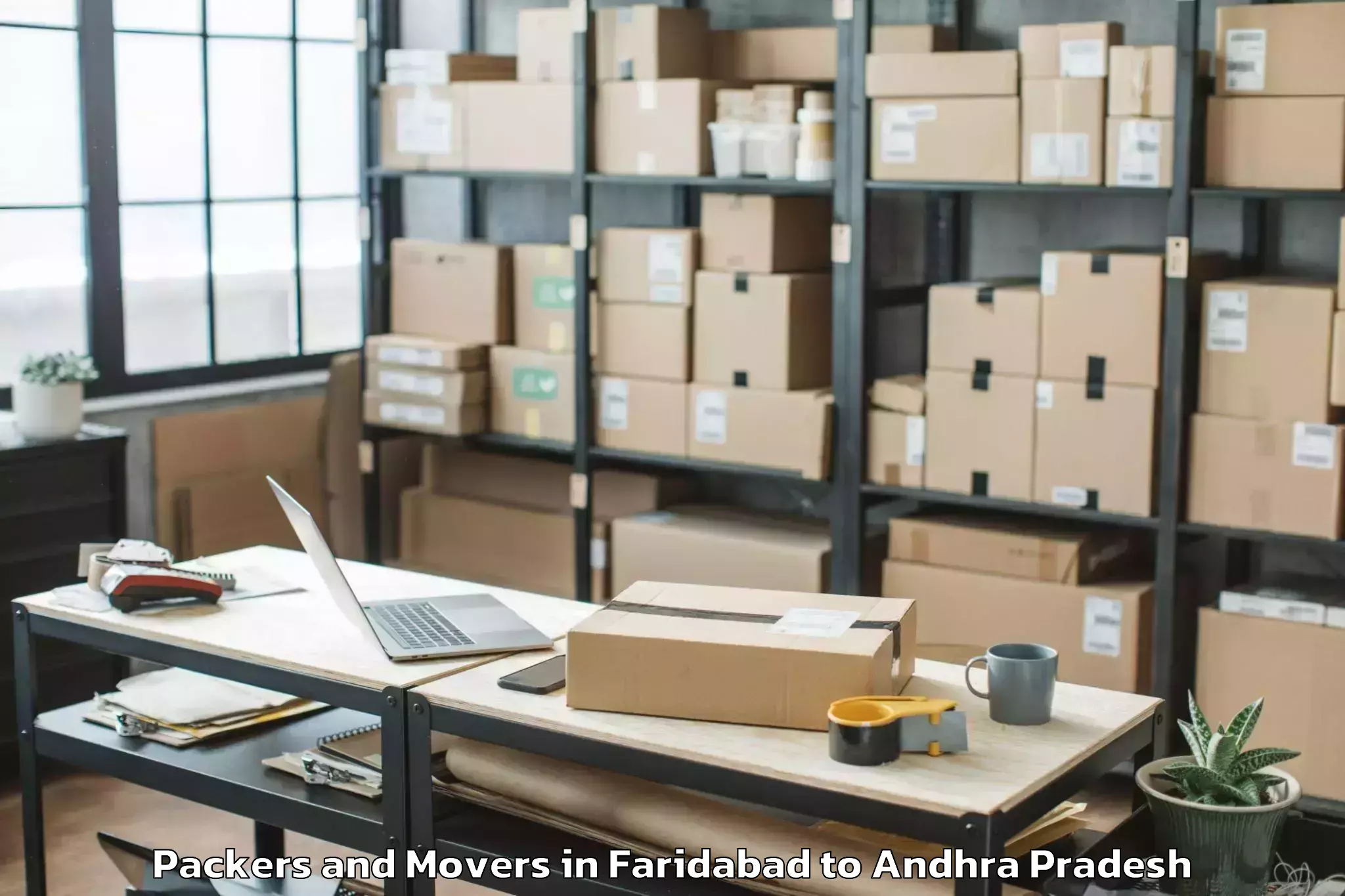 Top Faridabad to Nuzividu Packers And Movers Available